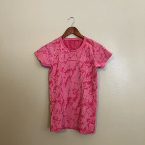 Pink Lululemon Short Sleeve Shirt